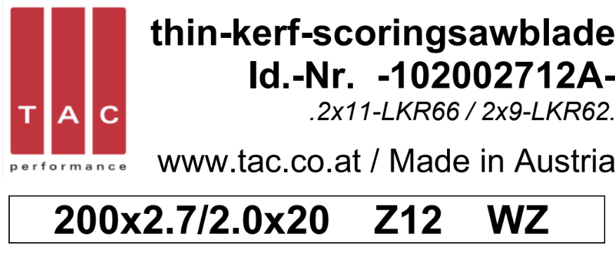 HM-Vorritzer  TAC 102002712A