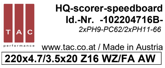 TC-edge scorer TAC 102204716B