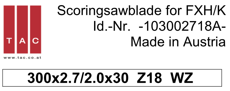 HM-Vorritzer  TAC 103002718A