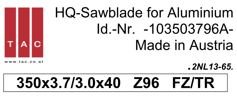 HM-Sägeblatt  TAC 103503796A