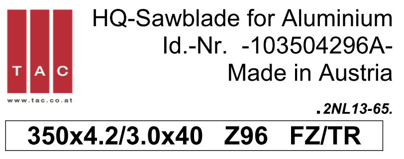 HM-Sägeblatt  TAC 103504296A