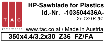 HM-Sägeblatt  TAC 103504436A