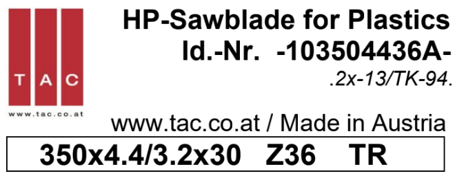 TC-sawblade  TAC 103504436A