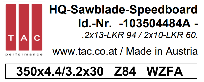 HM-Sägeblatt  TAC 103504484A