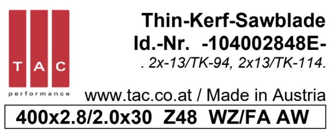 TC-sawblade  TAC 104002848E