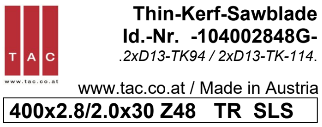 HM-Sägeblatt  TAC 104002848G