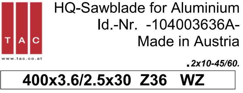 HM-Sägeblatt  TAC 104003636A