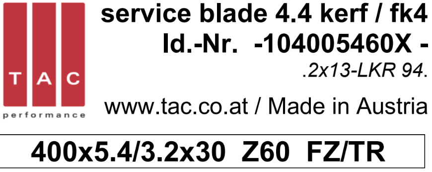 TC-sawblade  TAC 104005460X