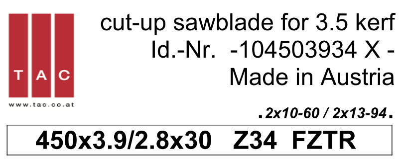 TC-sawblade  TAC 104503934X