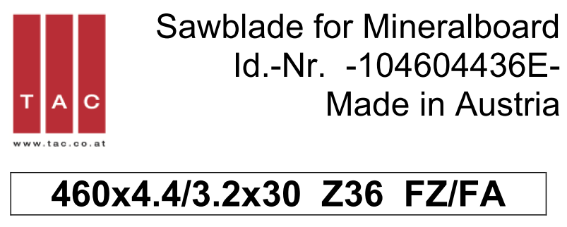 HM-Sägeblatt  TAC 104604436E