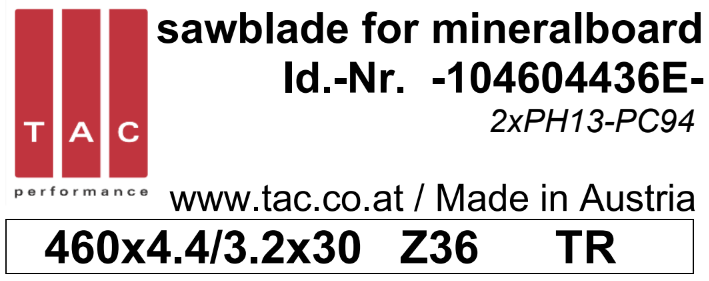 HM-Sägeblatt  TAC 104604436E
