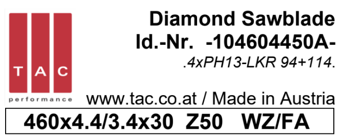 DIA-Sägeblatt  TAC 104604450A