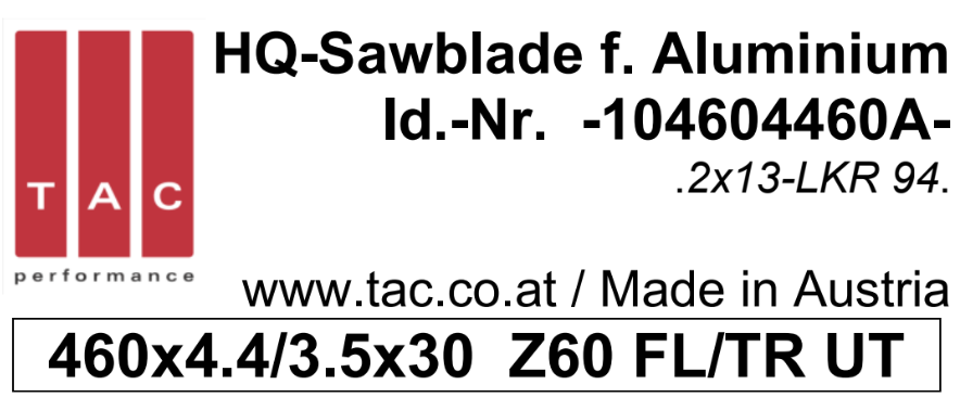 HM-Sägeblatt  TAC 104604460A