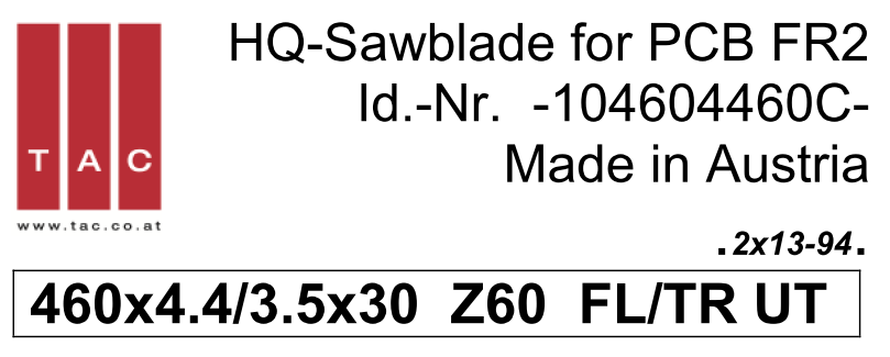 HM-Sägeblatt  TAC 104604460C