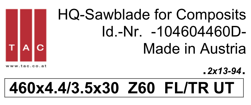 HM-Sägeblatt  TAC 104604460D