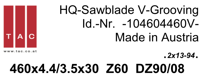 HM-Sägeblatt  TAC 104604460V