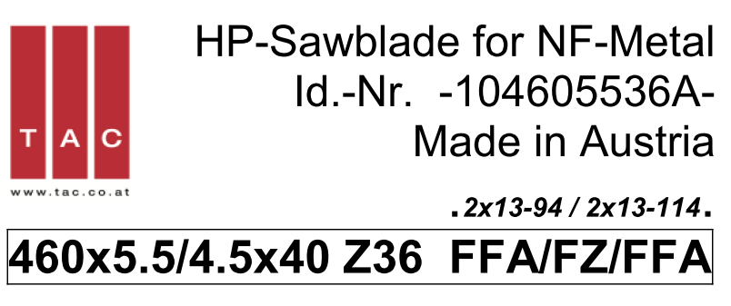 TC-sawblade TAC 104605536A
