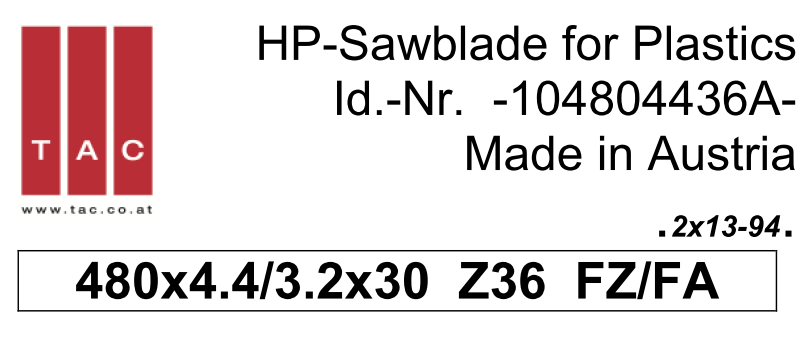 TC-sawblade TAC 104804436A