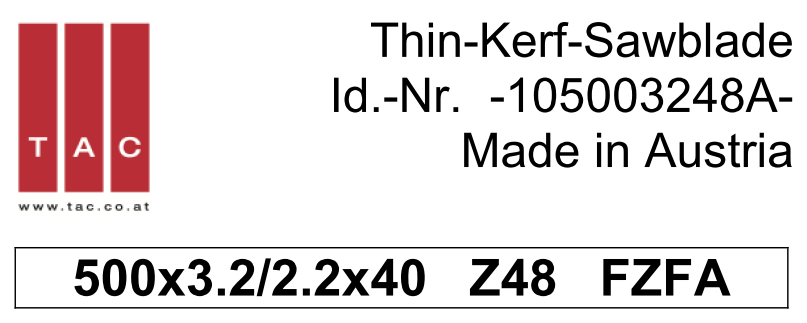 HM-Sägeblatt  TAC 105003248A