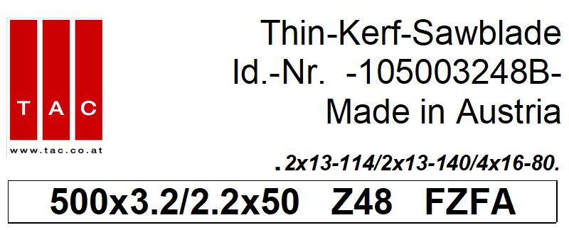 HM-Sägeblatt  TAC 105003248B