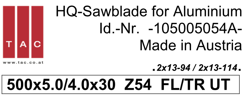 HM-Sägeblatt  TAC 105005054A