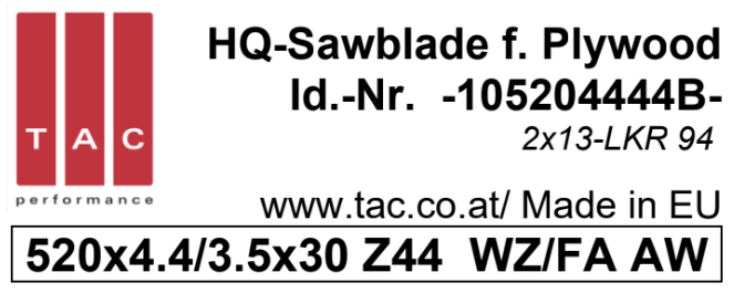 HM-Sägeblatt  TAC 105204444B