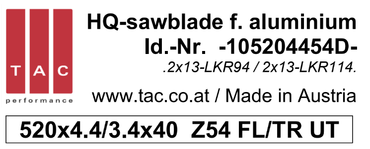 HM-Sägeblatt  TAC 105204454D