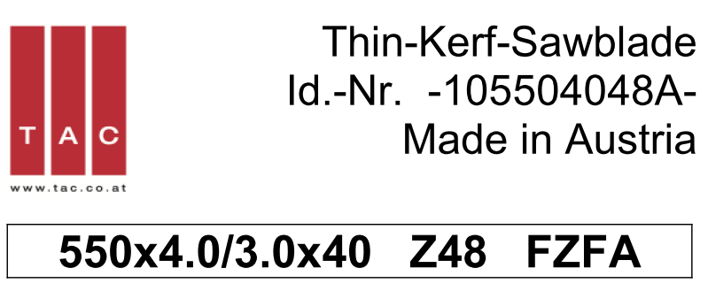 HM-Sägeblatt  TAC 105504048A