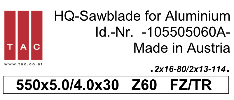 TC-sawblade  TAC 105505060A