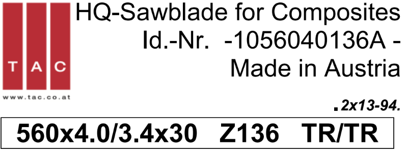 HM-Sägeblatt  TAC 1056040136A