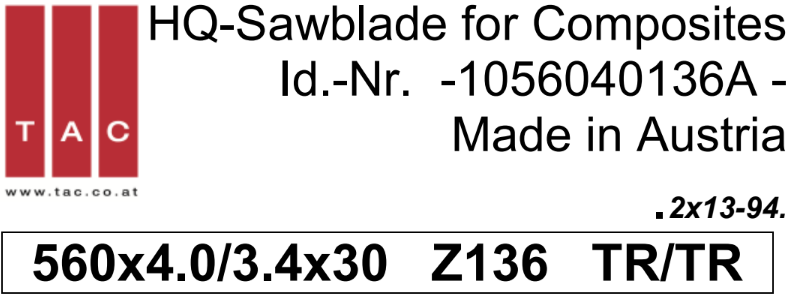 TC-sawblade  TAC 1056040136A