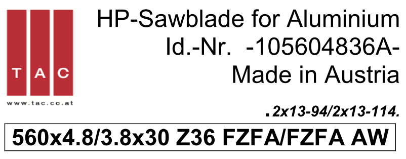 HM-Sägeblatt  TAC 105604836A