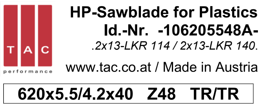 HM-Sägeblatt  TAC 106205548A