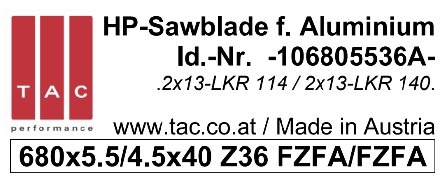 HM-Sägeblatt  TAC 106805536A