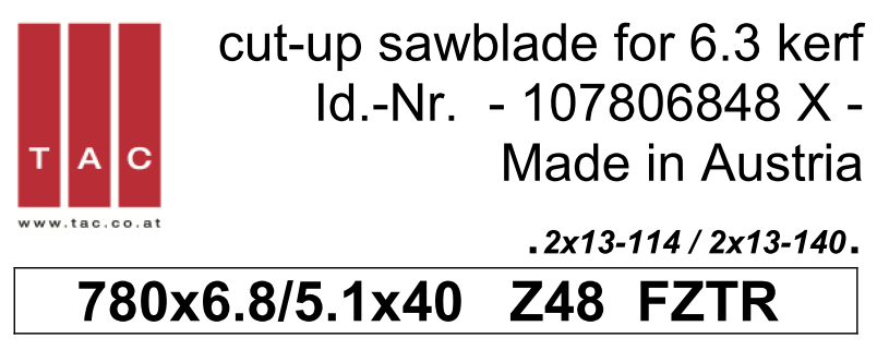 HM-Sägeblatt  TAC 107806848X