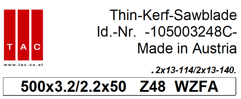 HM-Sägeblatt  TAC 105003248C