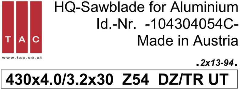 HM-Sägeblatt  TAC 104304054C