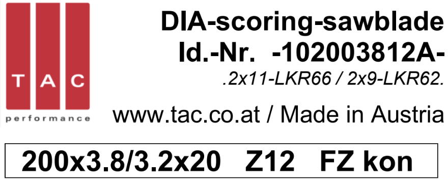 DIA Vorritzer TAC 102003812A