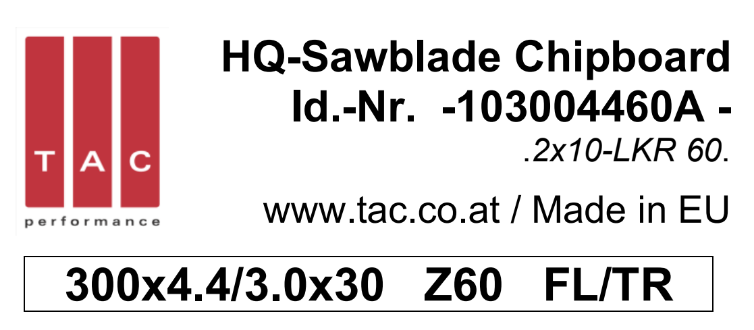 HM-Sägeblatt  TAC 103004460A