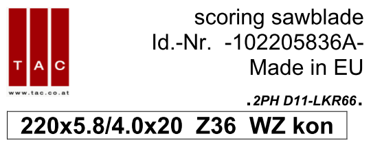 HM-Vorritzer  TAC 102205836A