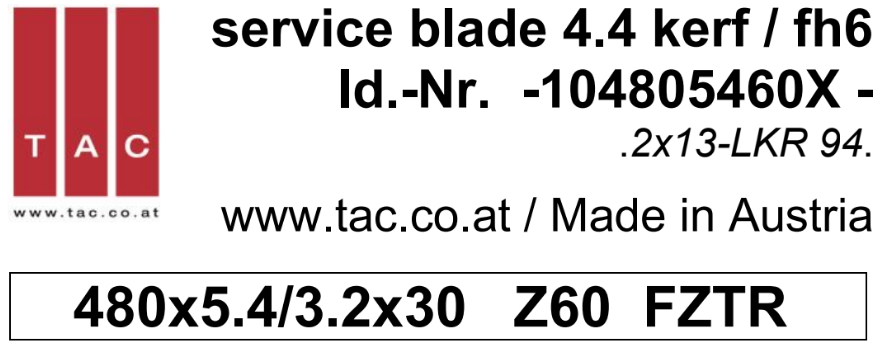 TC-sawblade  TAC 104805460X