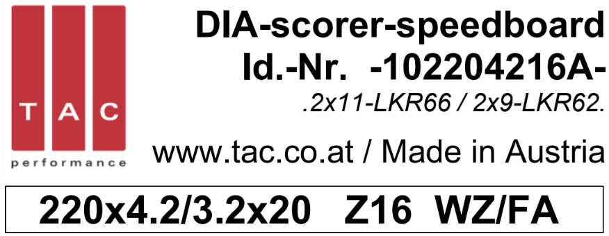 diamond edgescorer TAC 102204216A