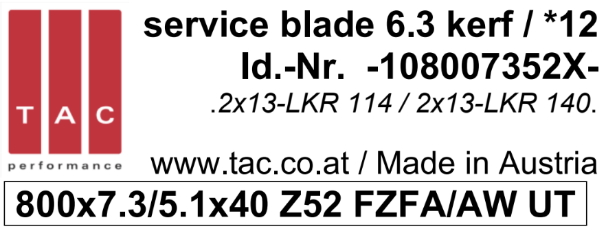TC-sawblade  TAC 108007352X