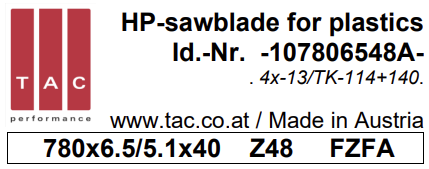 TC-sawblade TAC 107806548A
