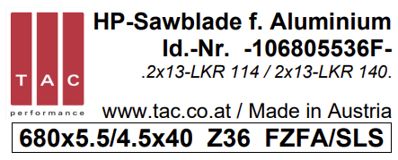 HM-Sägeblatt  TAC 106805536F