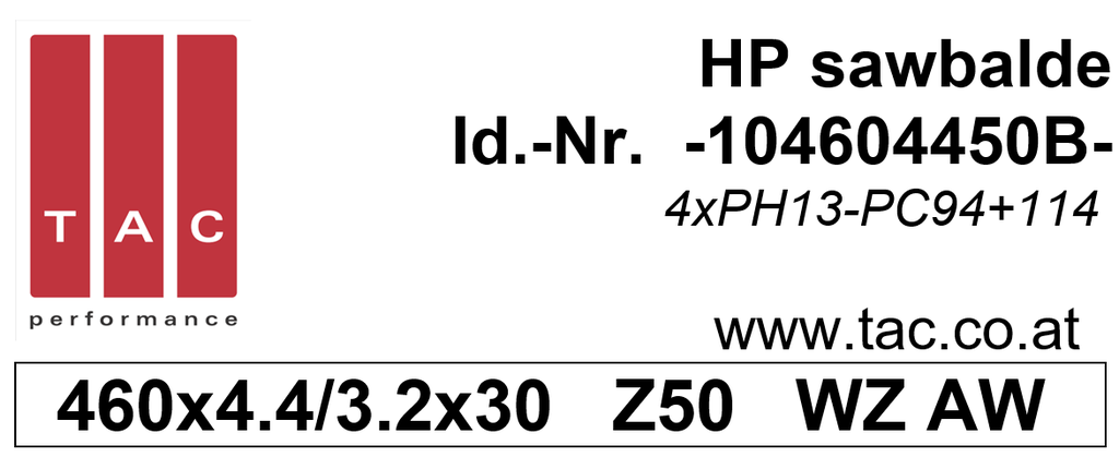 HM Sägeblatt TAC 104604450B