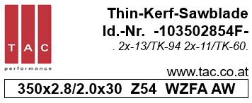 HM-Sägeblatt  TAC 103502854F