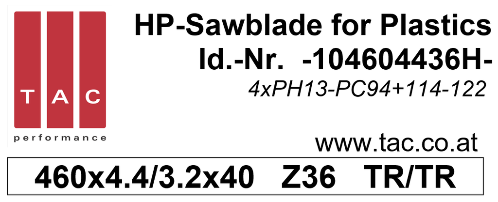 HM-Sägeblatt  TAC 104604436H