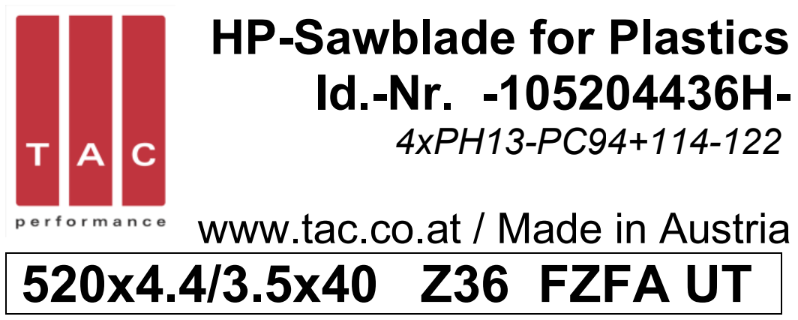 HM-Sägeblatt  TAC 105204436H