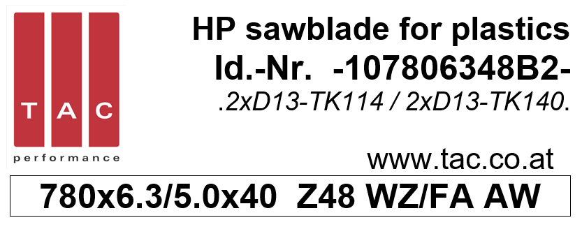 HM-Sägeblatt  TAC 107806348B2